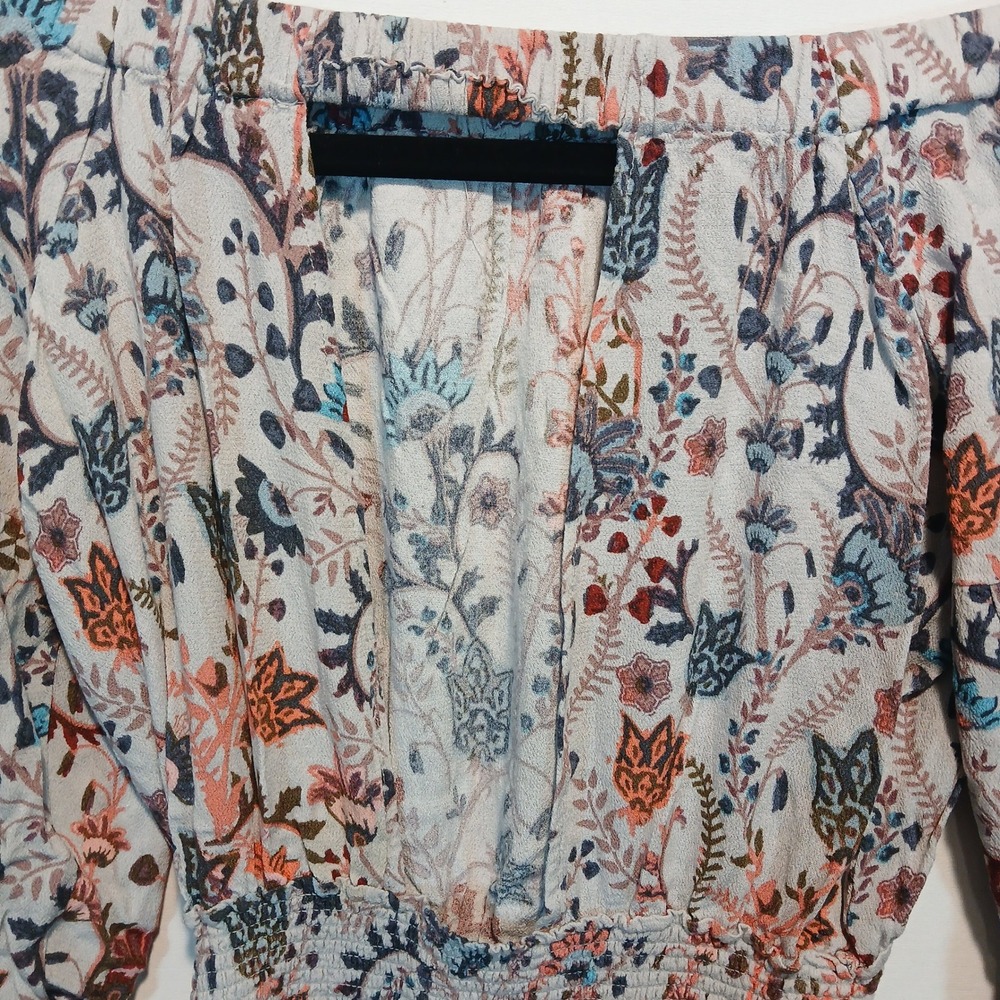 Boho Free People sz XS romper floral flirty hippie bohemian peasant fairy beachy - Picture 2 of 7